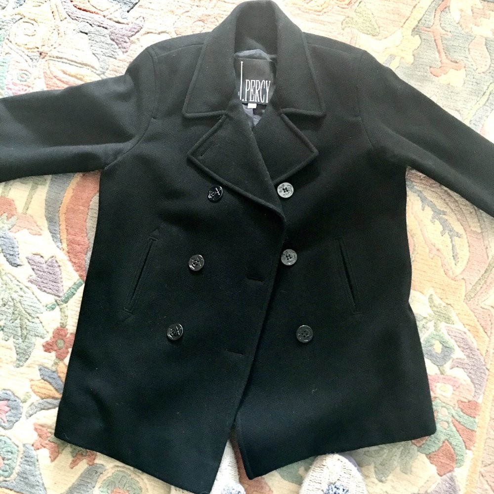 PEA COAT- BLACK